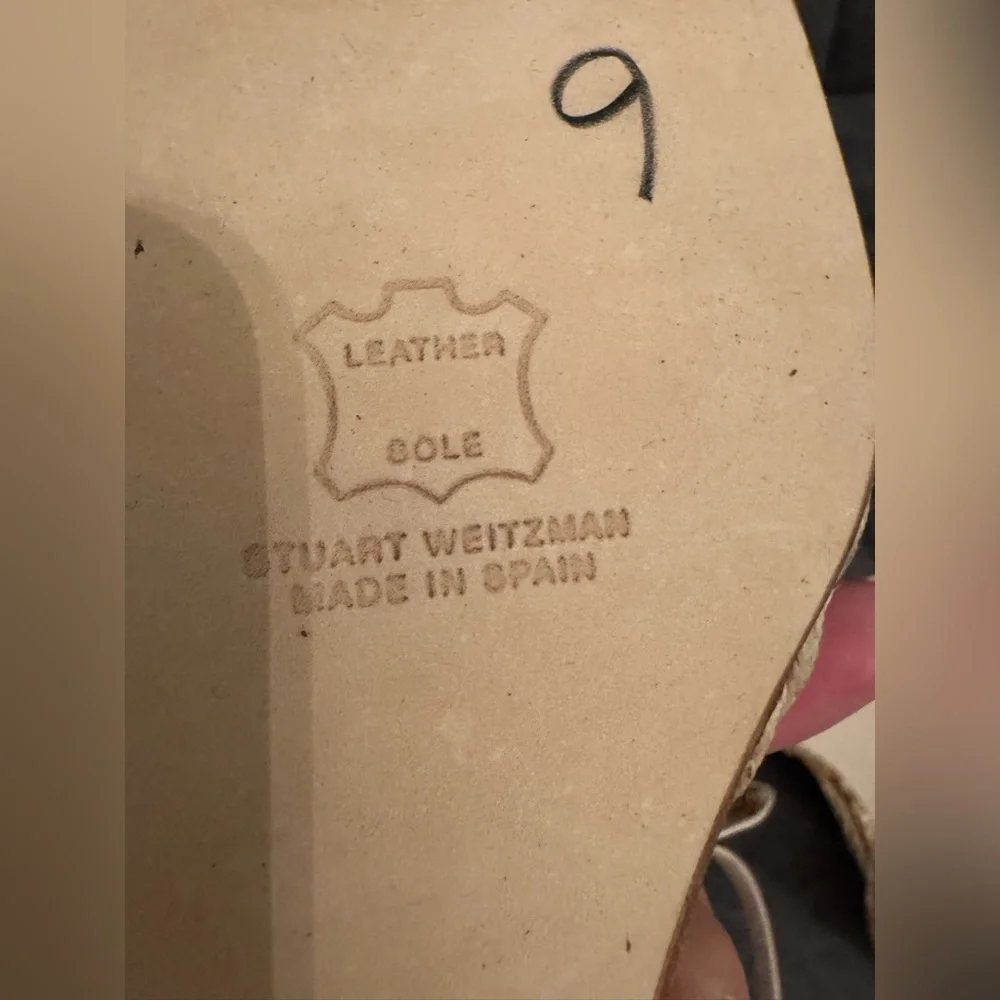 WOMENS STUART WEITZMAN MULTI-DESIGNED ANKLE STRAP ESPADRILLES WEDGE HEEL SIZE 9* - Picture 8 of 8